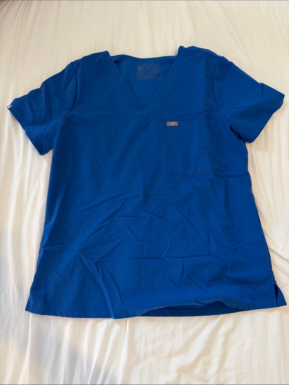 Figs Women's Scrub Top in Blue